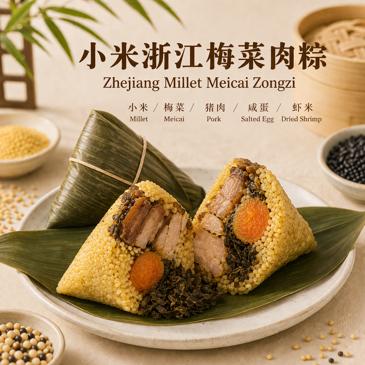 小米浙江梅菜肉粽 Zhejiang Millet Meicai Zongzi